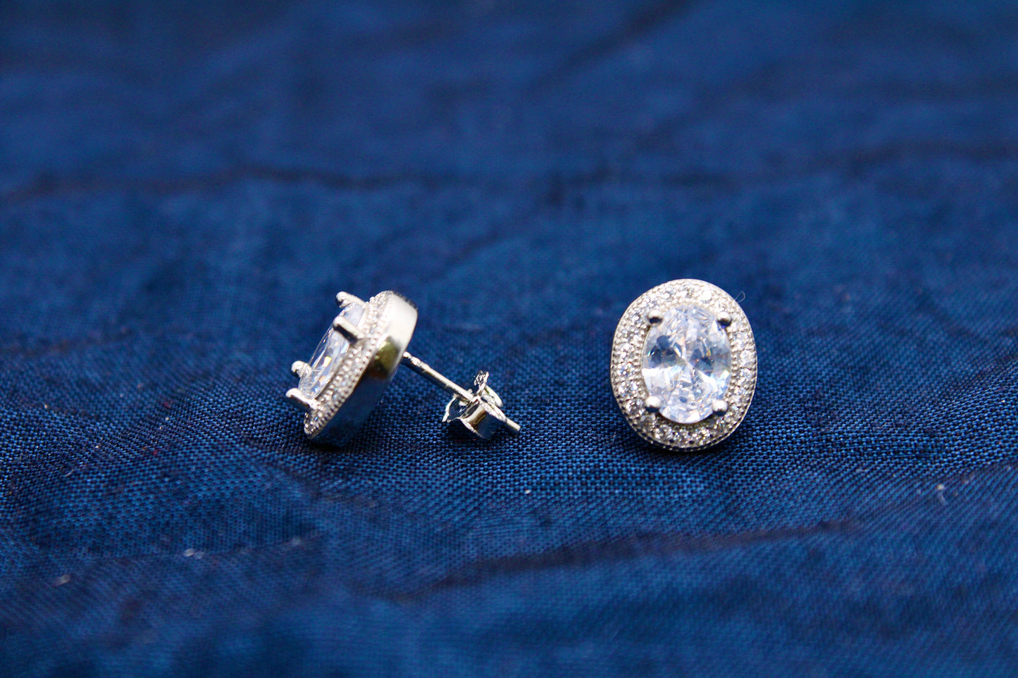 Premium Solitaire Diamond Silver Earring