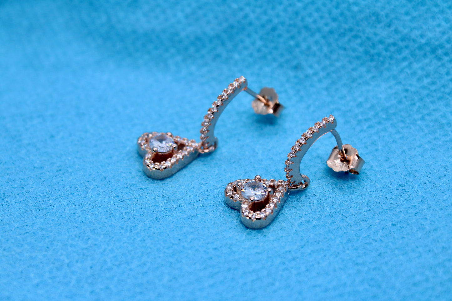 Heart Shape Tops Sterling Silver Rose Gold