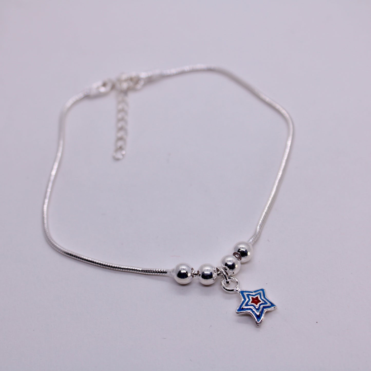 Star Bracelet of Pure Silver