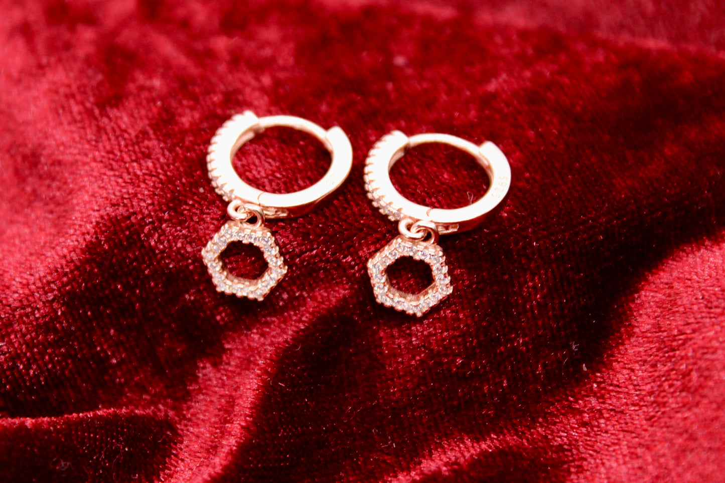Square shape Earrings Tops Sterling Silver