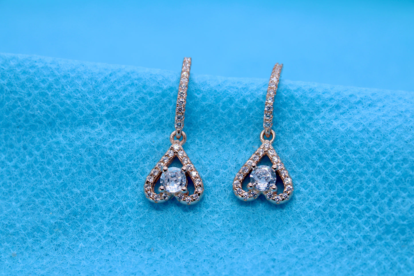 Heart Shape Tops Sterling Silver Rose Gold