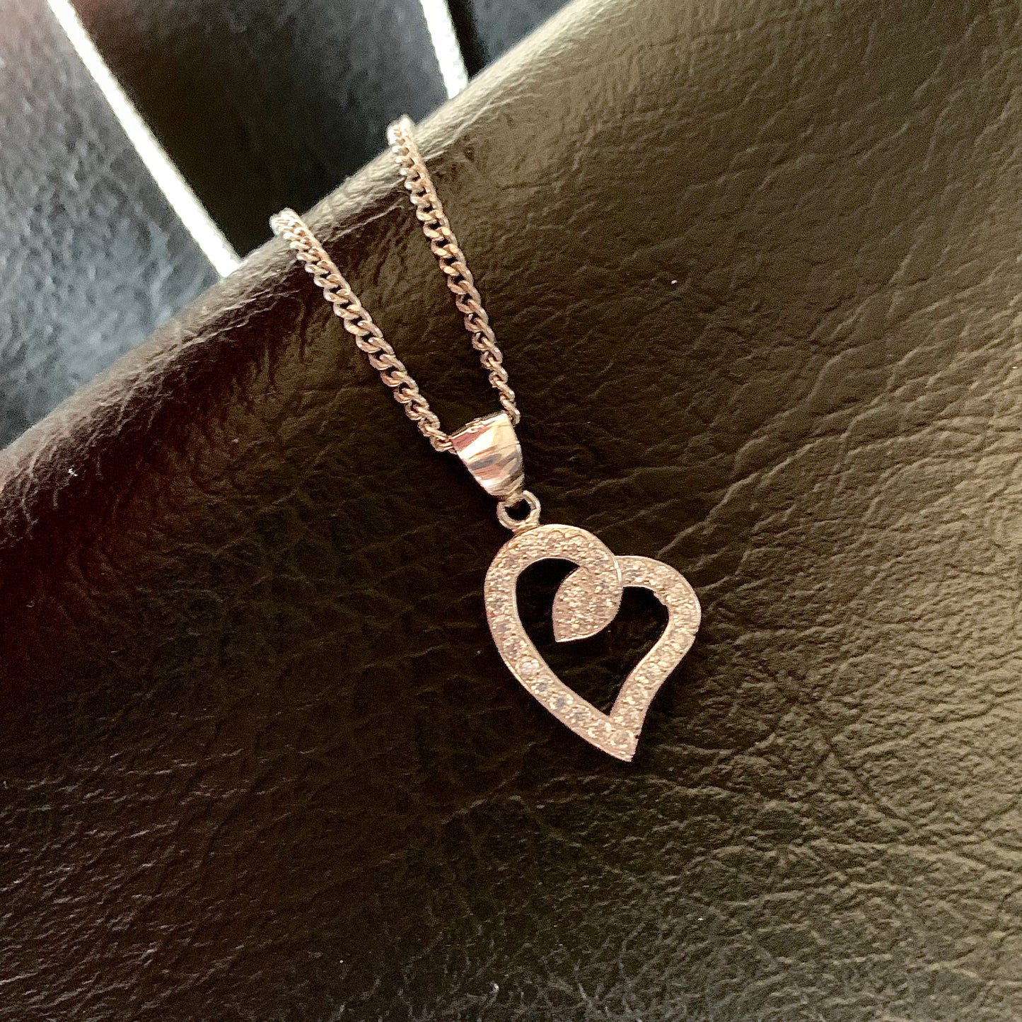 Heart Pendant Necklace Pure Silver