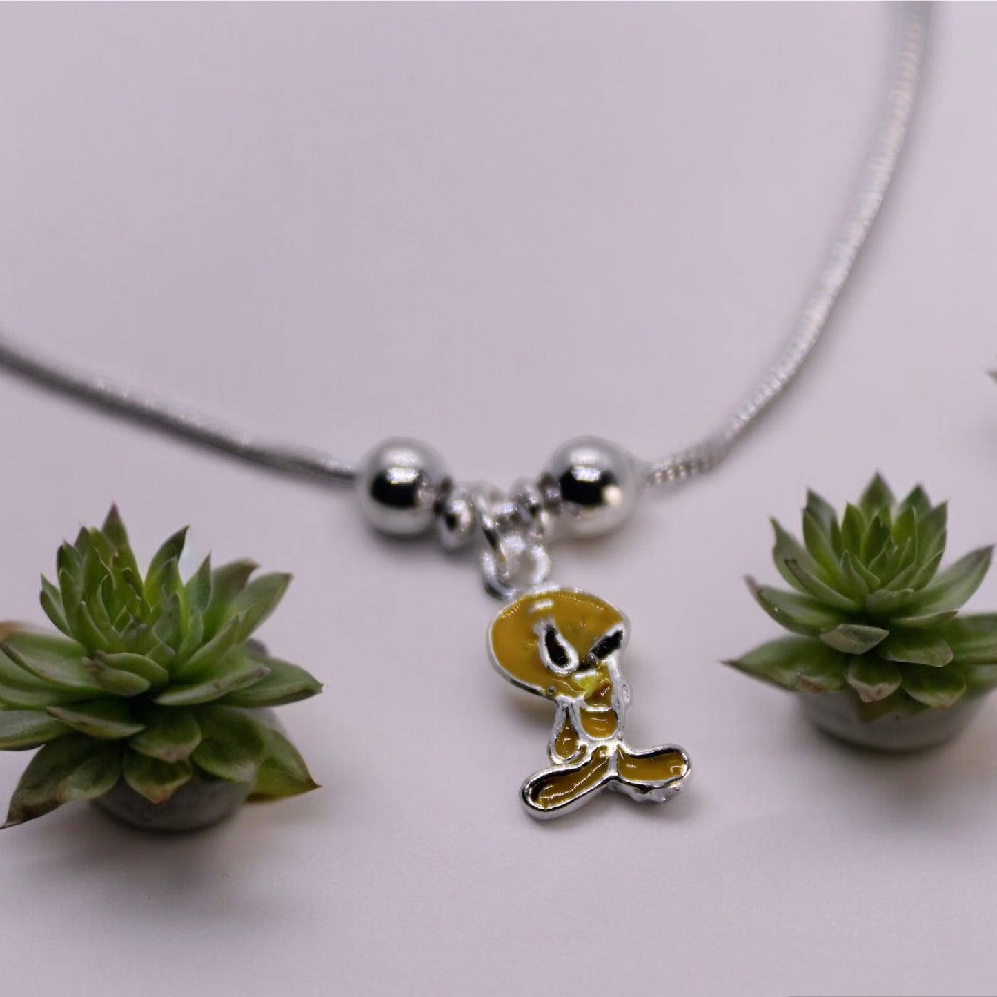 Duck Bracelet of pure silver