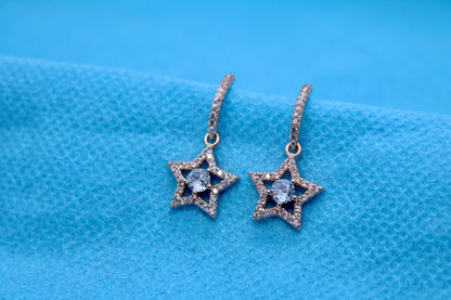 Star Tops Sterling Silver Gold Rose