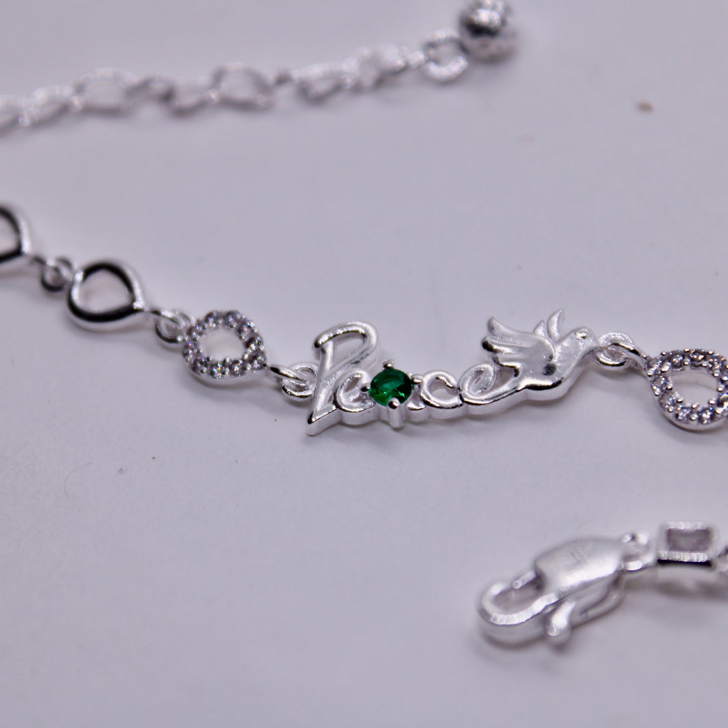 Peace Bracelet Of Pure Silver