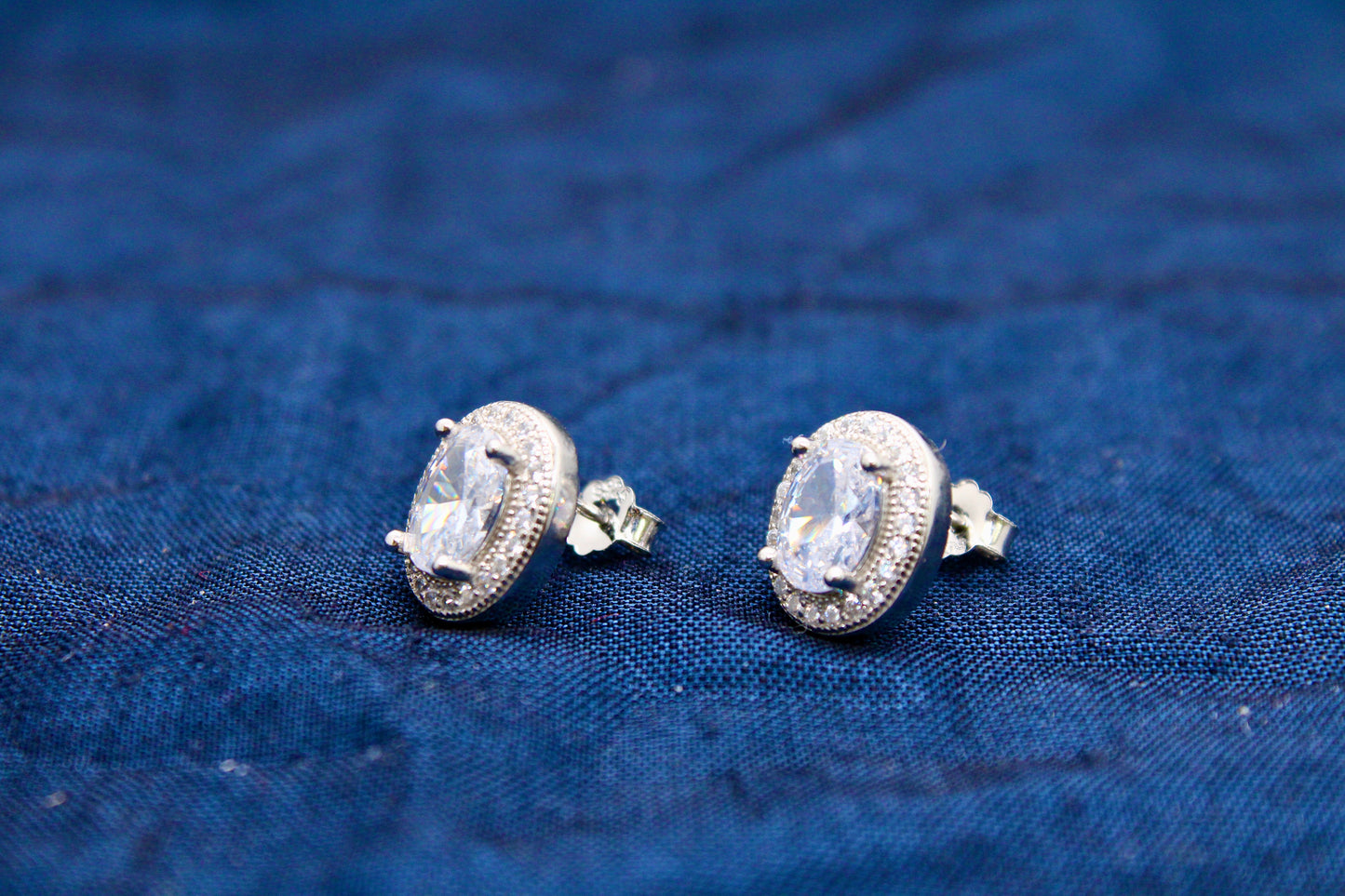 Premium Solitaire Diamond Silver Earring