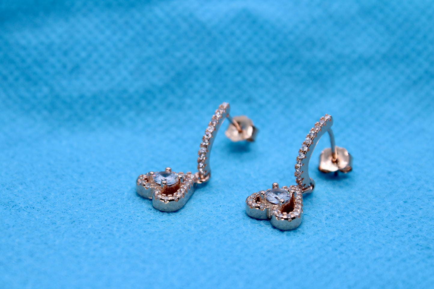 Heart Shape Tops Sterling Silver Rose Gold