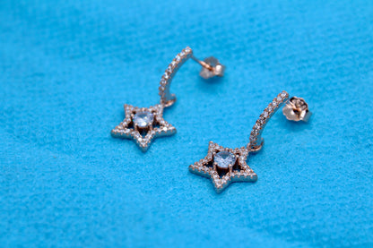 Star Tops Sterling Silver Gold Rose