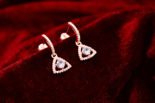 Triangle Earrings Tops Sterling Silver