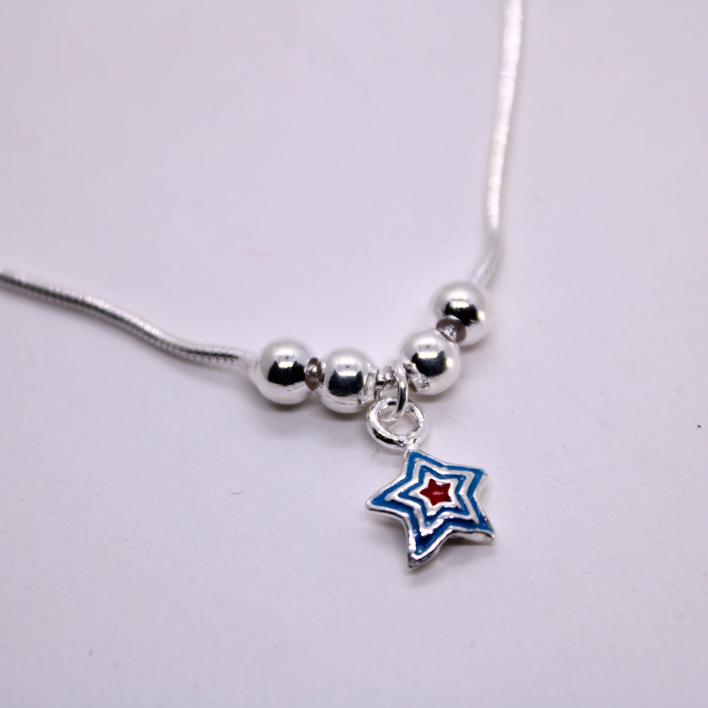 Star Bracelet of Pure Silver