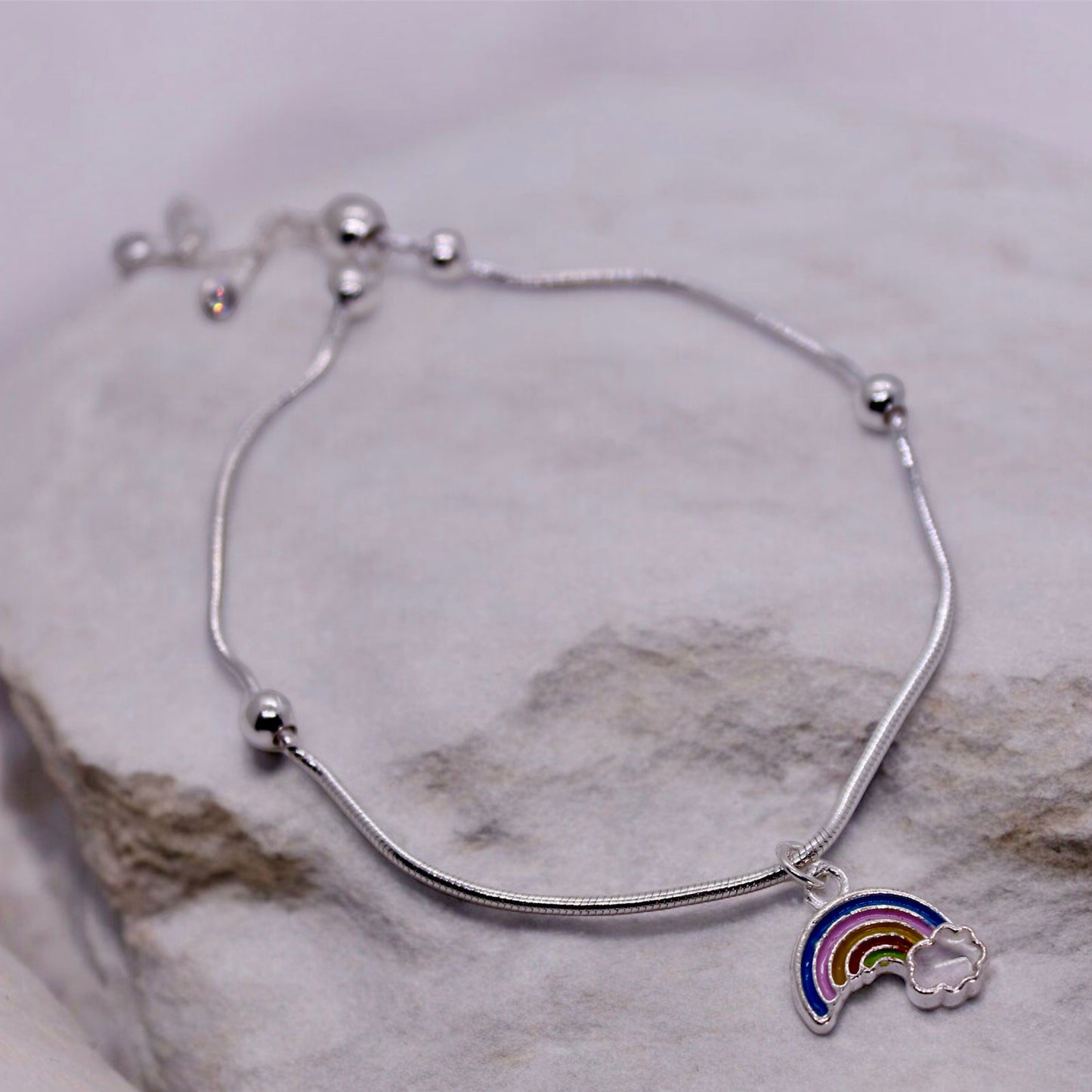 Rainbow Bracelet Of Pure Silver