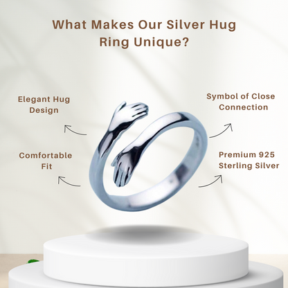silver jewellery 925 hug ring