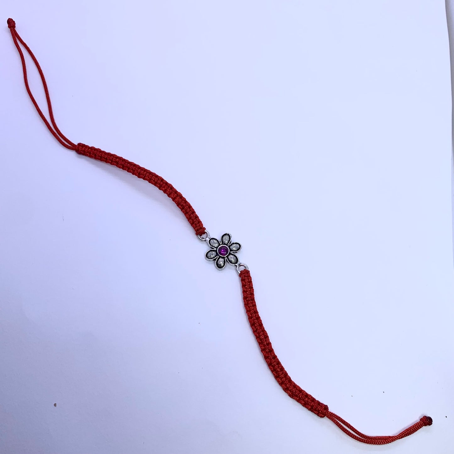 Flower Sterling Silver Rakhi - Silver Jewelery 925
