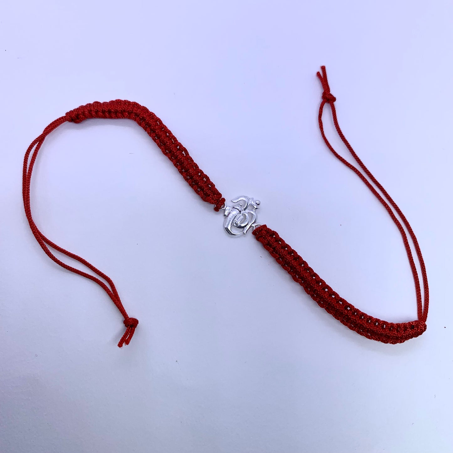 OM & Ganesha Sterling Silver Rakhi - Silver Jewelery 925