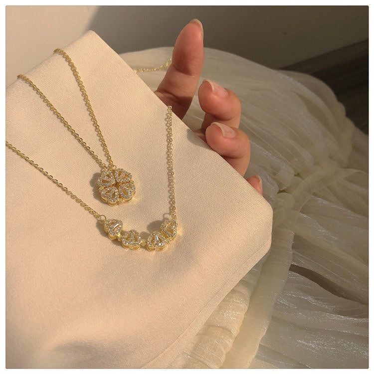 Pure Silver Magnet Necklace 2 in 1 - Silver Jewelery 925