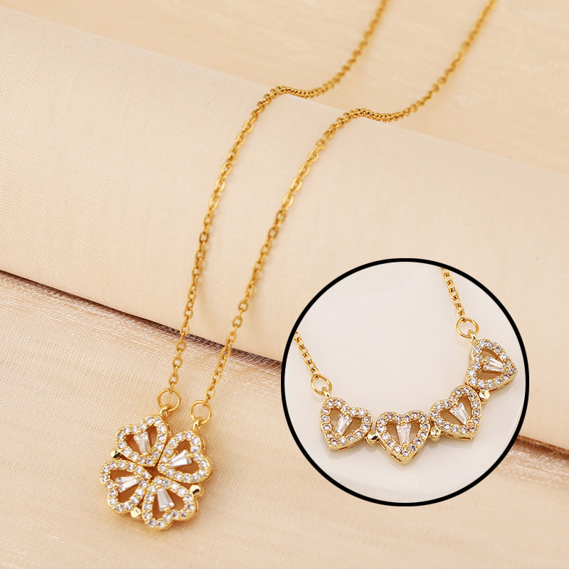 Pure Silver Magnet Necklace 2 in 1 - Silver Jewelery 925