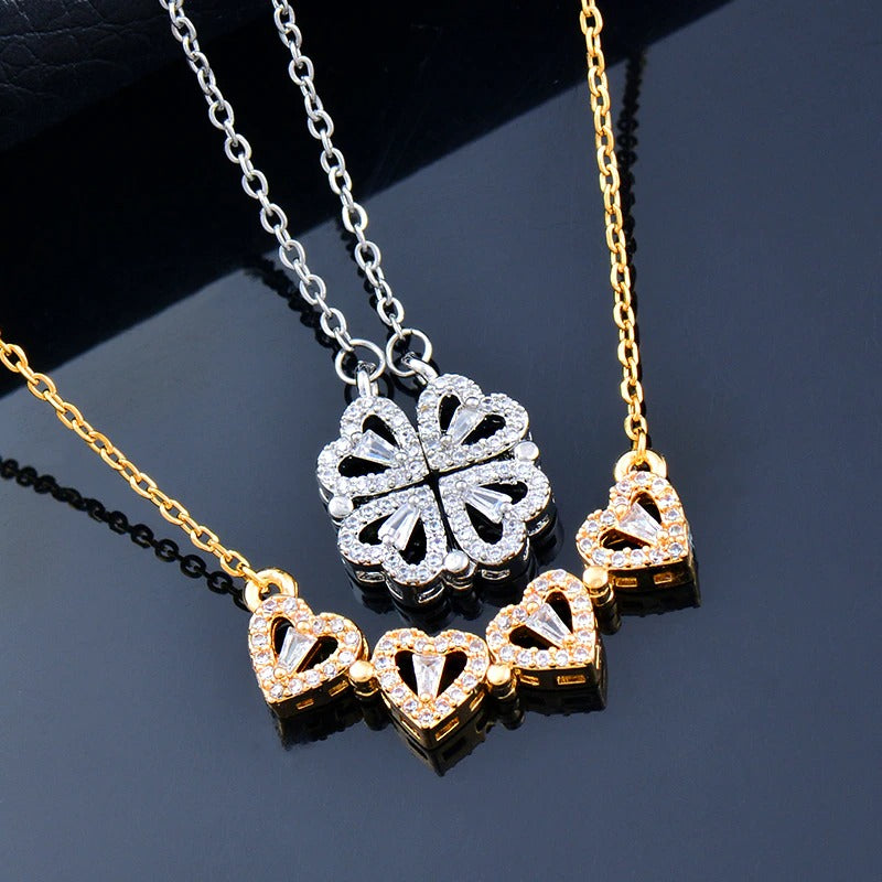 Pure Silver Magnet Necklace 2 in 1 - Silver Jewelery 925