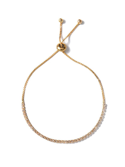 DIAMOND TENNIS ADJUSTABLE BRACELET - Silver Jewelery 925