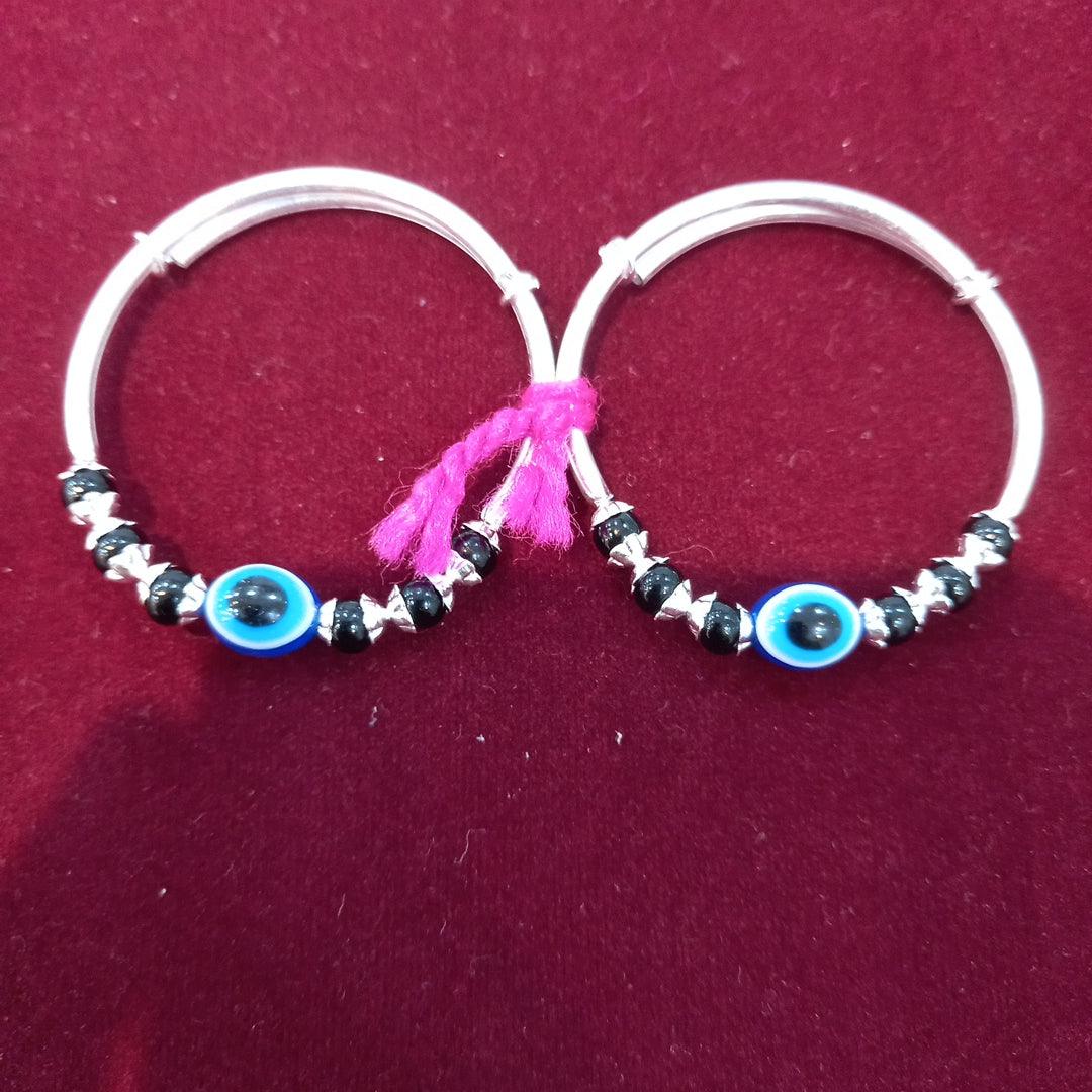 Kids Kada Evil Eye Adjustable - Silver Jewelery 925