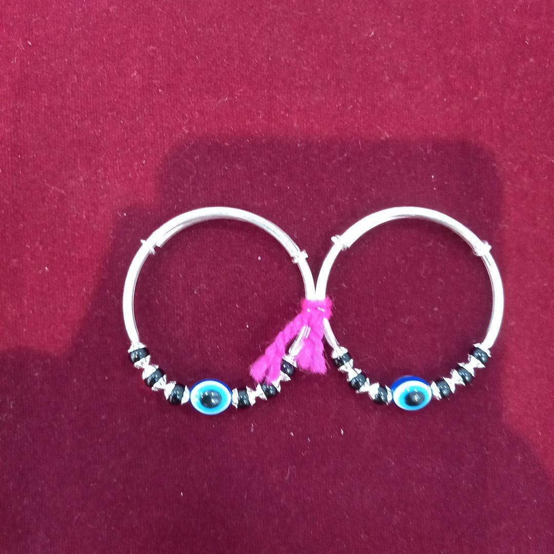 Kids Kada Evil Eye Adjustable - Silver Jewelery 925