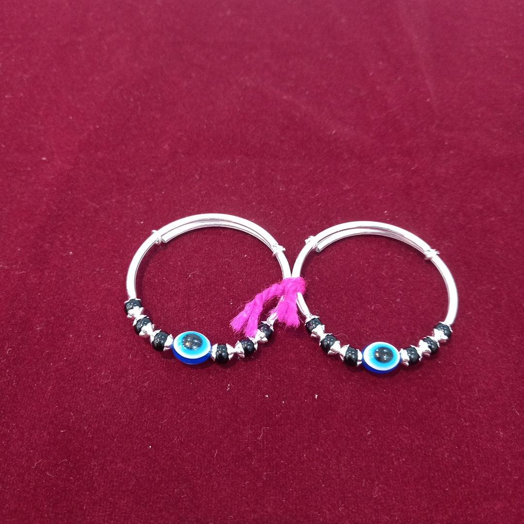 Kids Kada Evil Eye Adjustable - Silver Jewelery 925