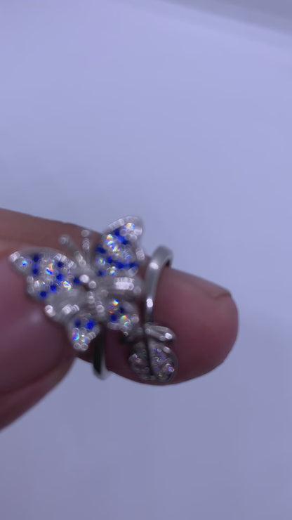 Adjustable Butterfly Ring 925 Sterling Silver