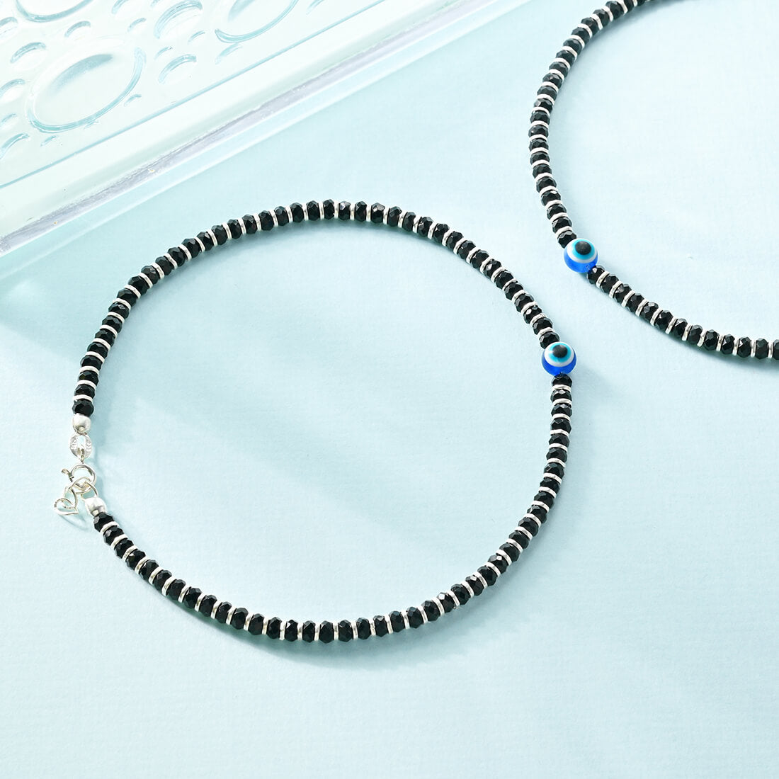 Evil Eye Beads 925 Silver Anklets - Silver Jewelery 925