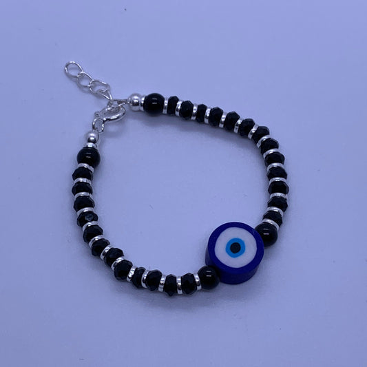 Baby Adjustable Evil Eye Nazariya Bracelet - Silver Jewelery 925