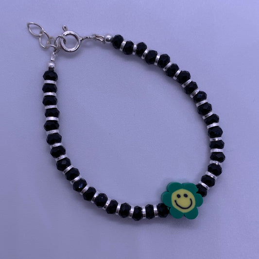 Baby Adjustable Flower Nazariya Bracelet - Silver Jewelery 925