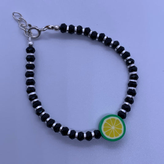Baby Adjustable Lemon Nazariya Bracelet - Silver Jewelery 925