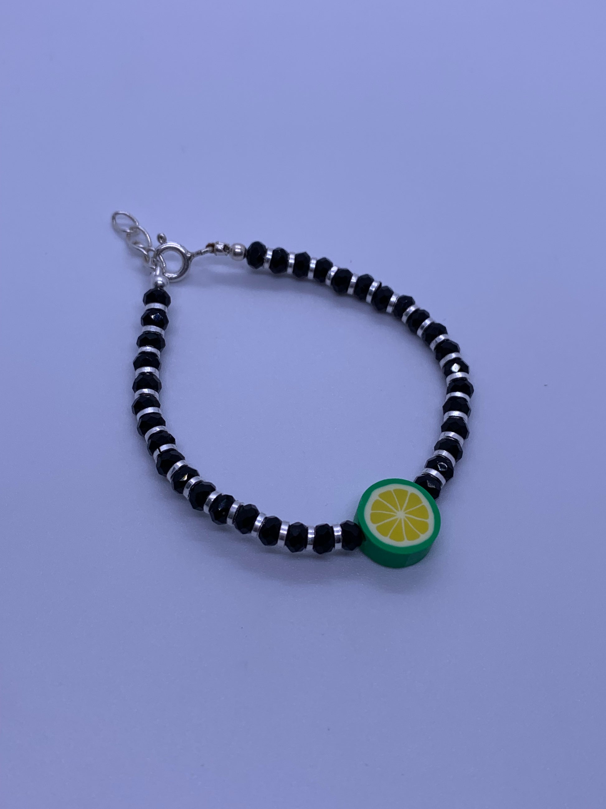 Baby Adjustable Lemon Nazariya Bracelet - Silver Jewelery 925