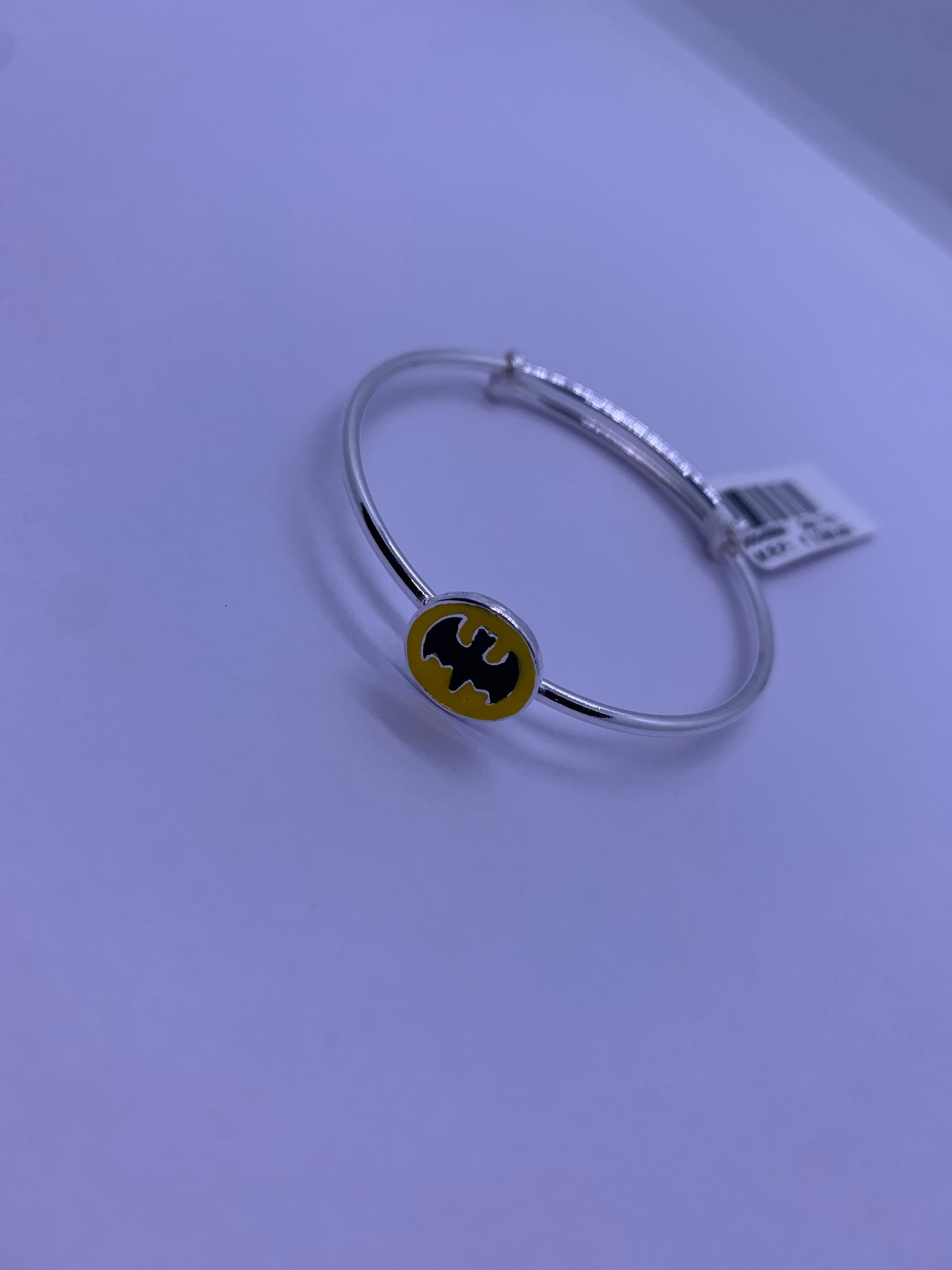 Baby Adjustable Batman Kada Bracelet - Silver Jewelery 925