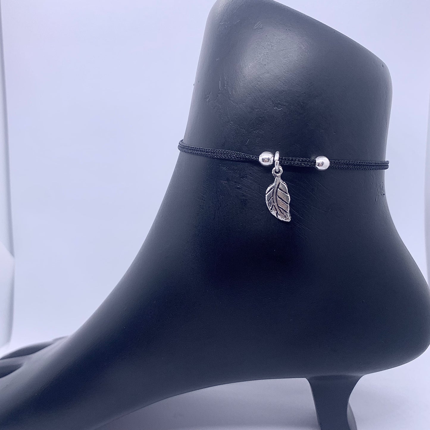 Thread leaf Pure Silver Anklet - Silver Jewelery 925