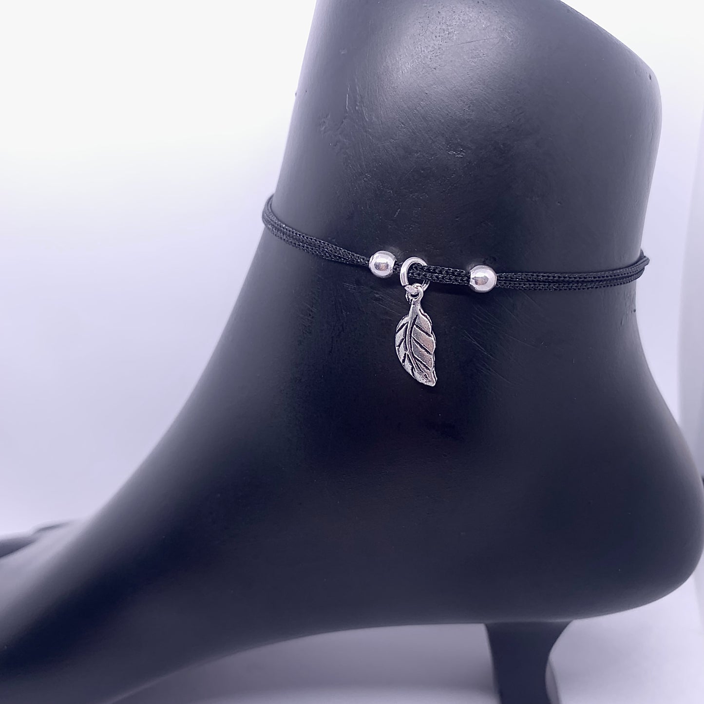 Thread leaf Pure Silver Anklet - Silver Jewelery 925