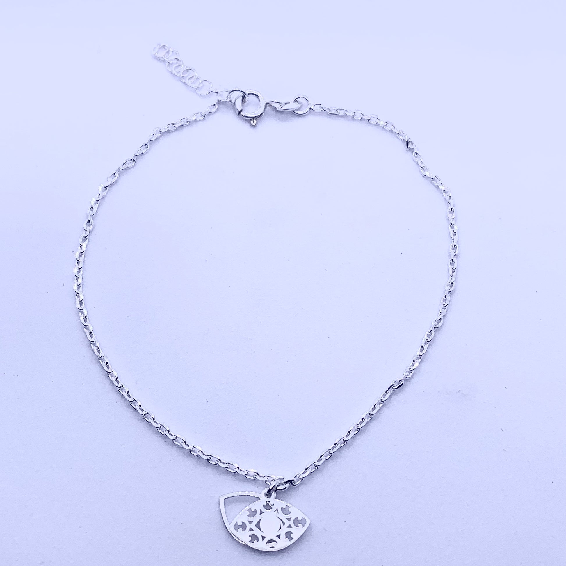 Charms Pure Silver Anklet - Silver Jewelery 925