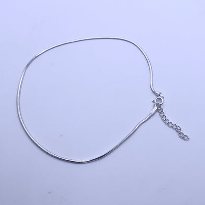Plain Chain Pure Silver Anklet - Silver Jewelery 925