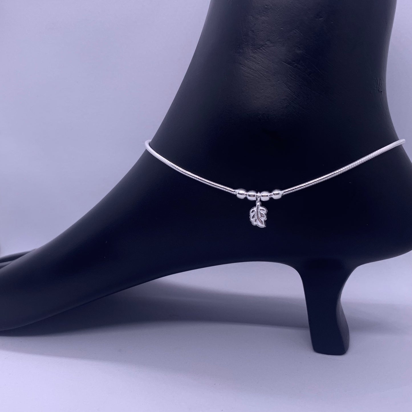 Pure Silver Leafs Anklet - Silver Jewelery 925