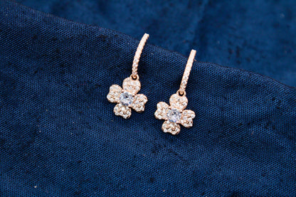 Flower Tops Diamond Sterling Silver