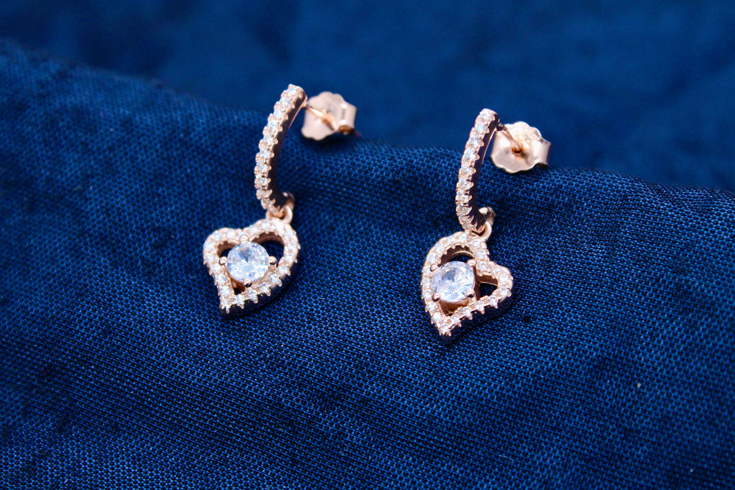 Heart Sterling Silver Tops Rose Gold