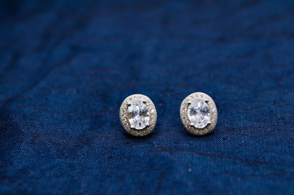 Premium Solitaire Diamond Silver Earring