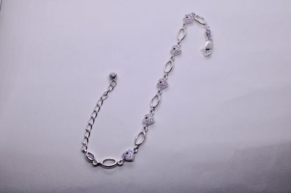 Heart Bracelet Pure Silver