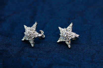 Star Diamond Sterling Silver Earring