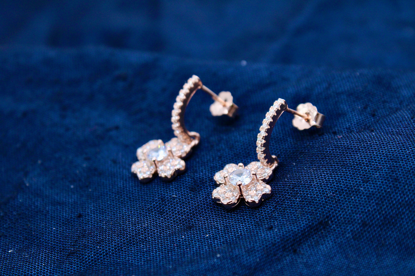 Flower Tops Diamond Sterling Silver