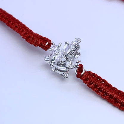 Ganesha Sterling Silver Rakhi - Silver Jewelery 925