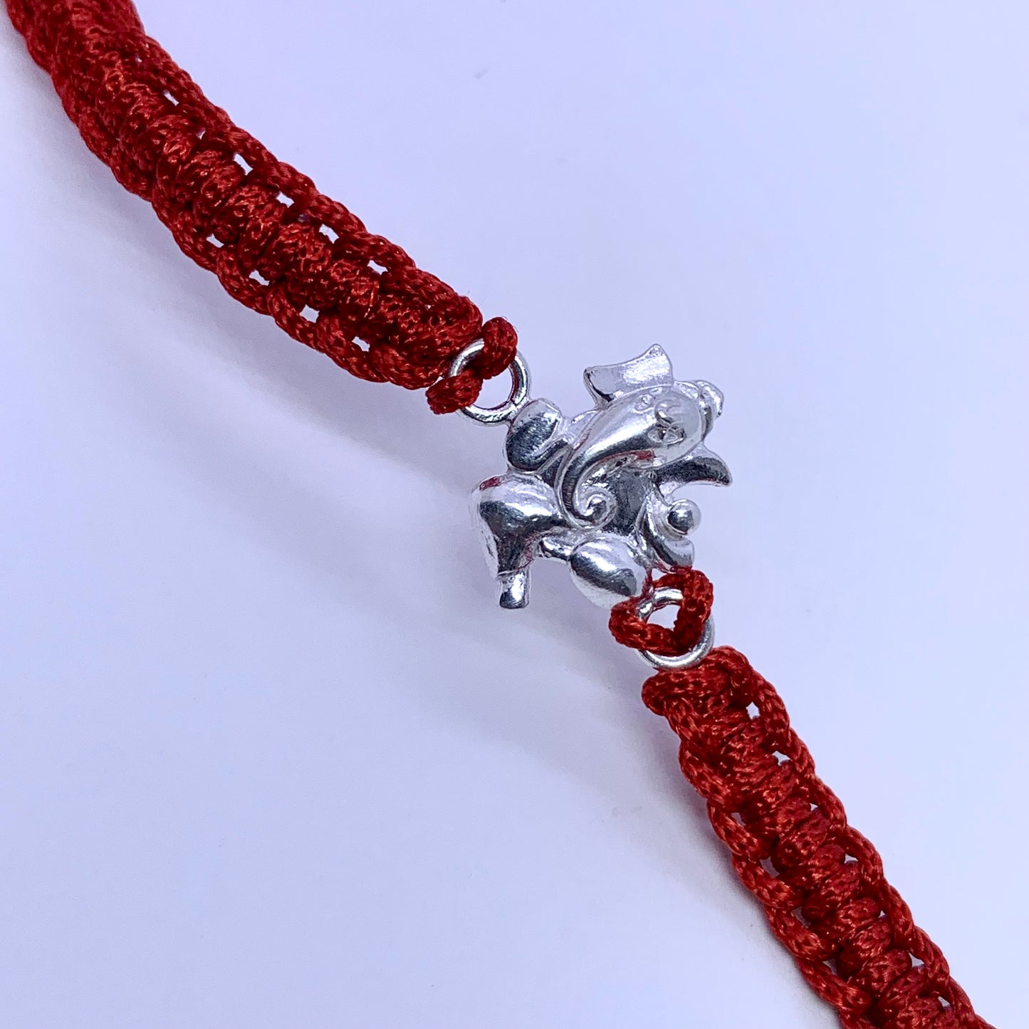 Ganesha Sterling Silver Rakhi - Silver Jewelery 925