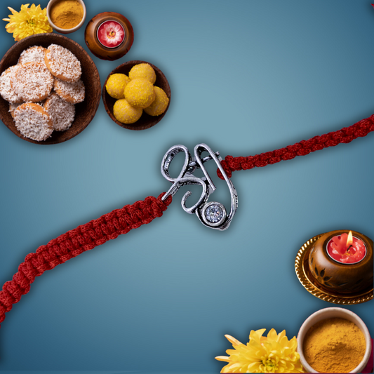 Shree Sterling Silver Rakhi - Silver Jewelery 925