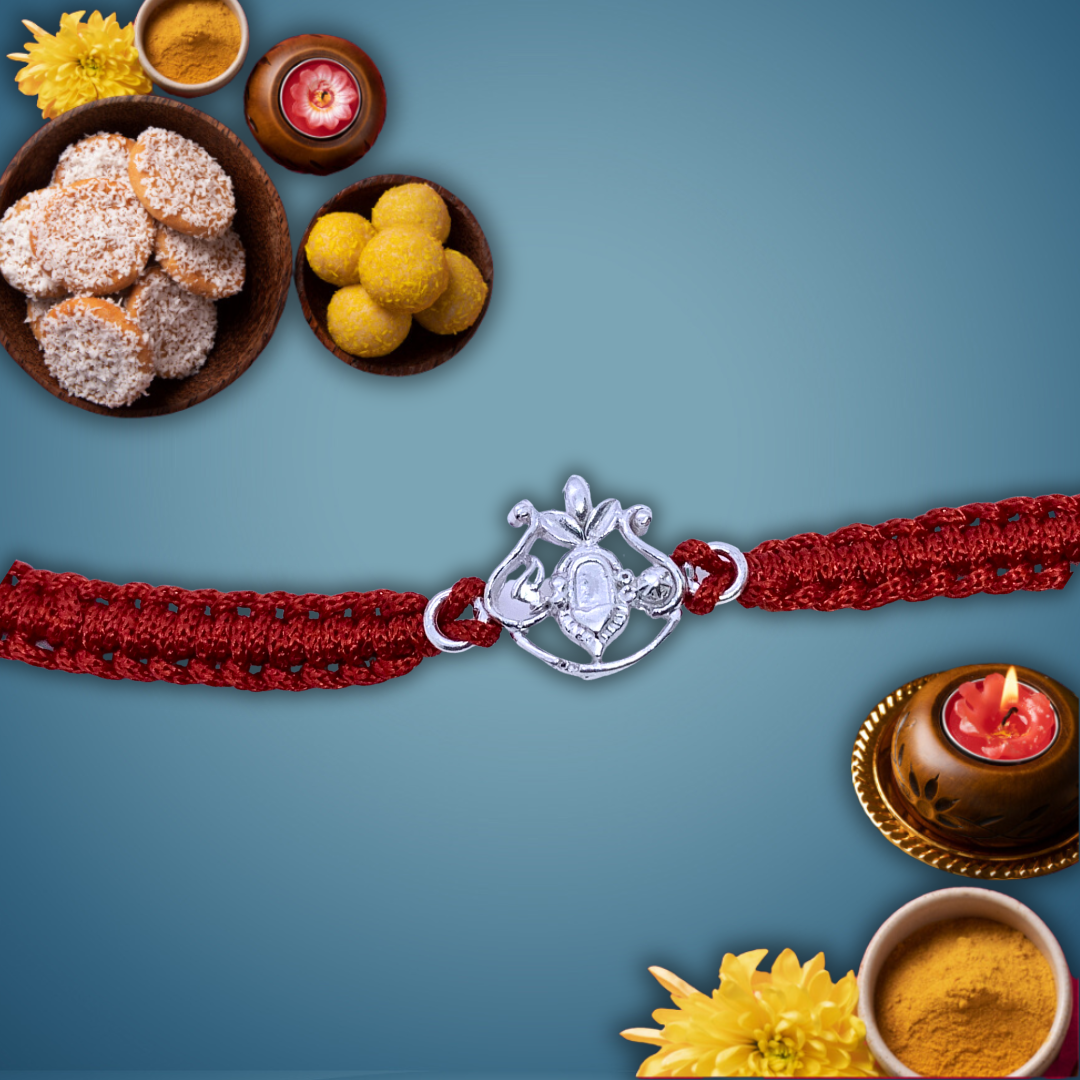 GOD Sterling Silver Rakhi - Silver Jewelery 925