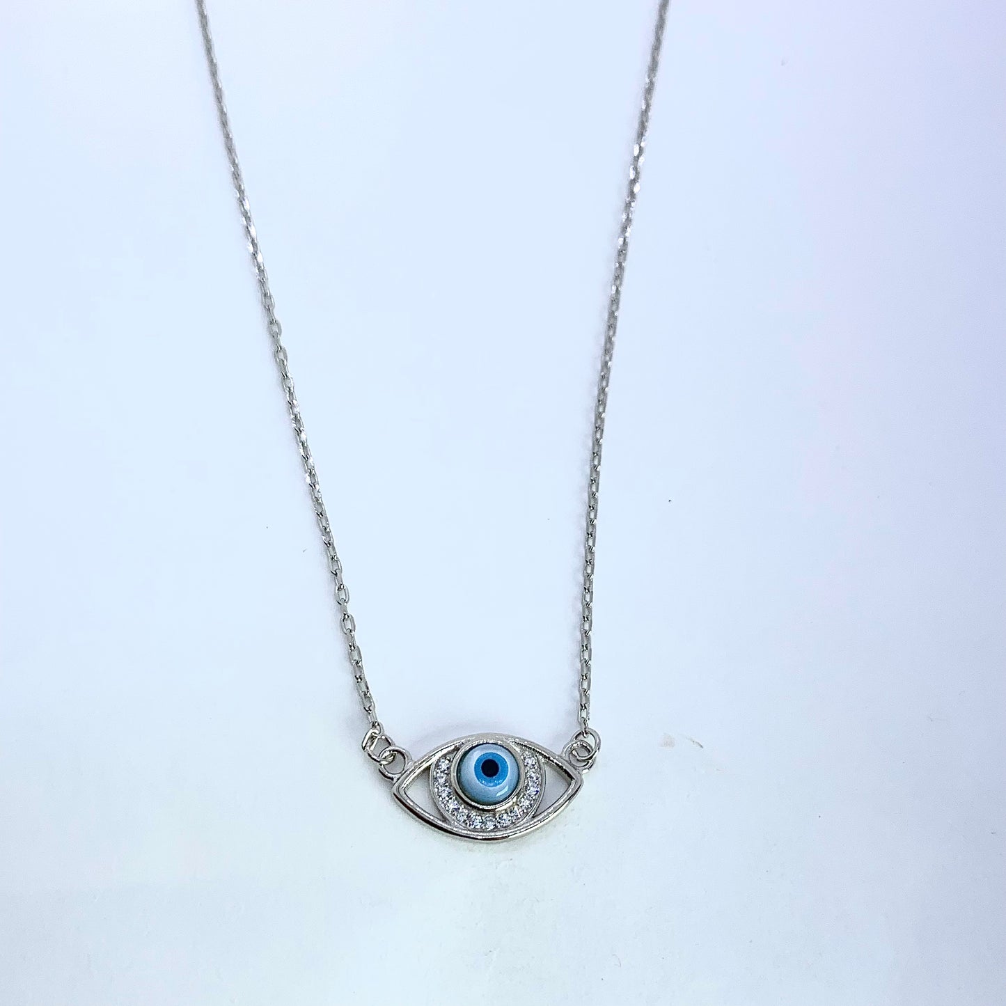 Evil Eye Necklace - Silver Jewelery 925