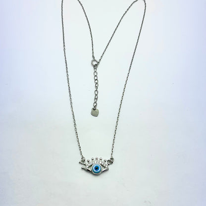 Evil Eye Necklace - Silver Jewelery 925