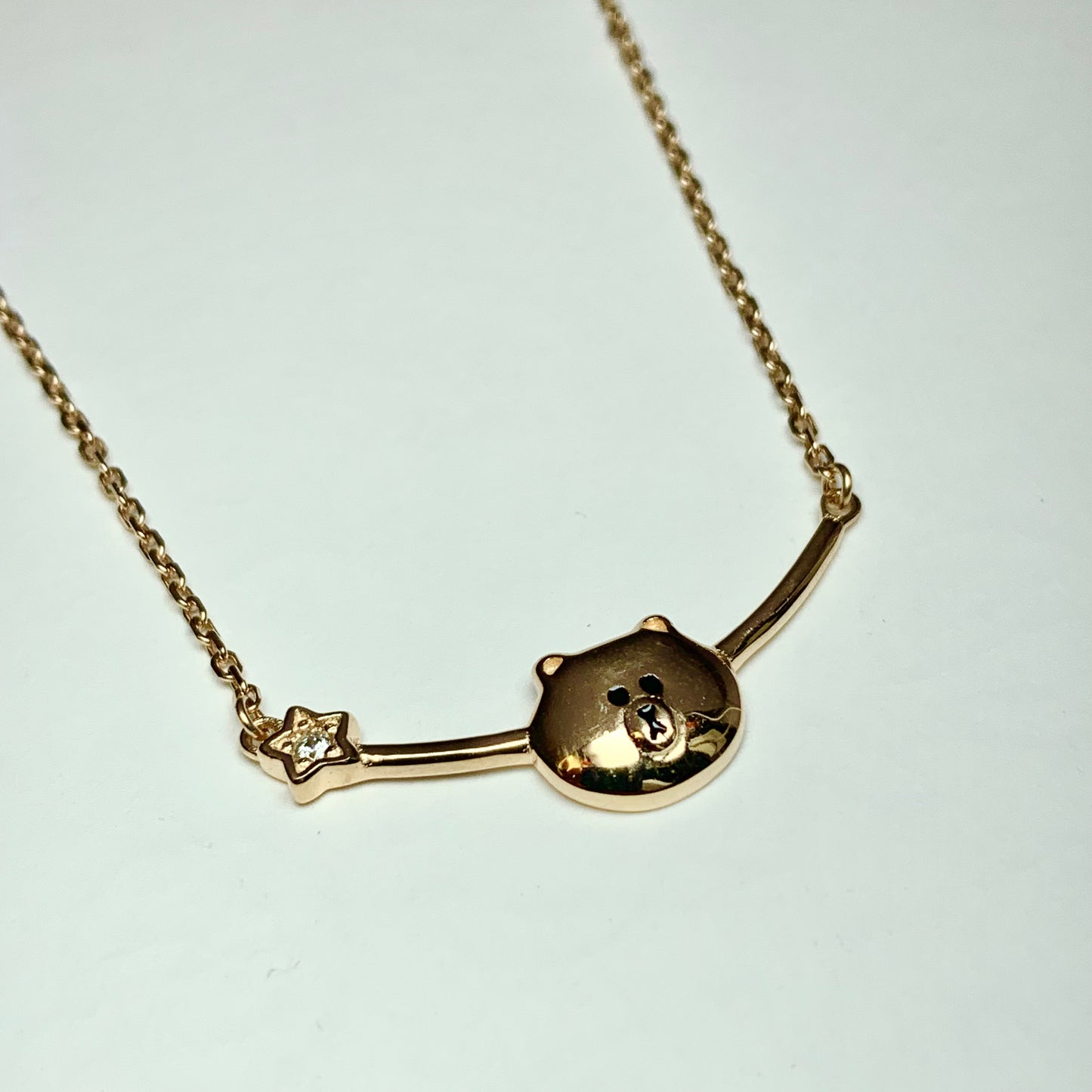 Cat Necklace Pendant Rose Gold - Silver Jewelery 925
